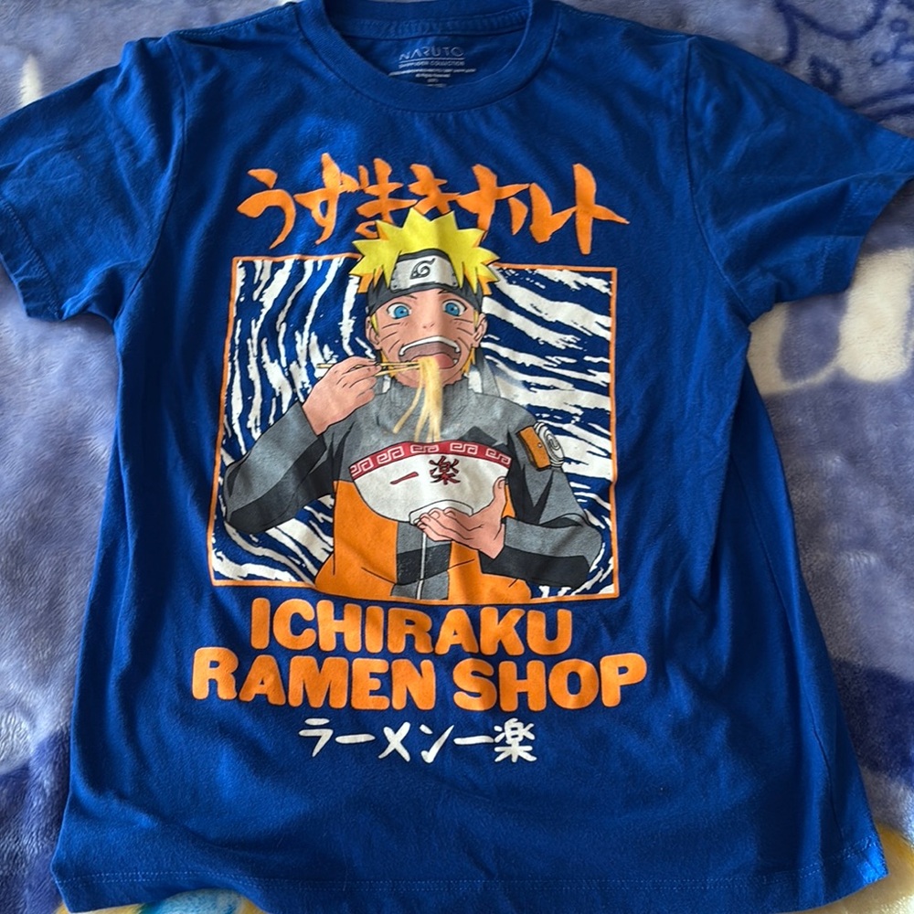 Blue Ichiraku Ramen Shop Kids T-Shirt